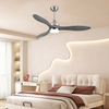 Modern Home Led Bldc Ceiling Fan Lights 24w 6speed Wifi Lamp with Light and Wooden Blade