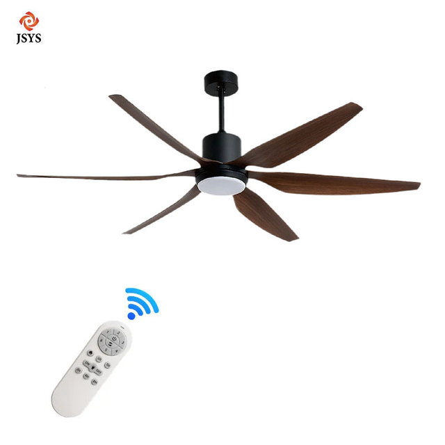 54 Inch DC Motor High Airflow Remote Control Led Smart Fan Low Noise Ceiling Fan Light