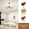 2025 42 Zhongshan Gu Zheng DC Luxury Crystal Lamps Telescopic Crystal Fan Light Ceiling Fans Ceiling Fan with Lights