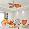 6 Speed 52inch Led Ceiling Fan and Matching Tropical Light Fan with Light and Remote Control