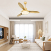 Chinese Wooden Ceil Fan Energy Saving Electric Ac Dc 52 Inch Ceiling Fan With Light Led Cct