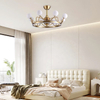European Classic Decorative High-end Art Fancy Luxury Ceiling Light Hanging Lamps with Fan