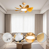 Modern Simple Style Decorative bluetooth Electric Fan Light 8 Blades 36inch Minimal Ceiling Fan