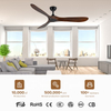 Normal Smart Energy Efficiency Wooden Body 56inch Solid Wood Blade Retro Decorative Ceiling Fan
