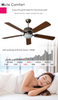 Top Selling Product Metal Body Collocation Frequency Conversion Remote Control LED Ceiling Fan