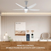 Wholesale Bedroom 220v Led Ceiling Light and E27 Lamp 5 Blades Fan with Light Remote Control