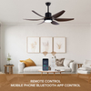Best Price 54 Inch ABS 6 Blades Remote Control Modern Bldc Vietnam Led Ceiling Fan With Lamp