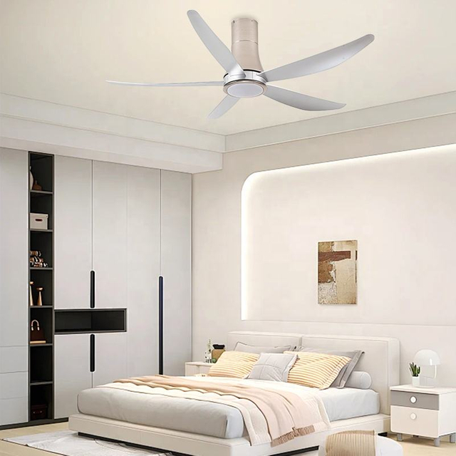 Attractive Modern 58 Inch 5 Blades Led Ceiling Fan Smart Light with 3 Color Remote Control