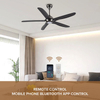 Modern Bedroom 56 Inch Lights 5 Blades Dc Motor Ceiling Fan with Led Light with Remote
