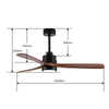 Competitive Price Enough Power Colour Change Remotrol Control Decorative Ceiling Fan With Lamp