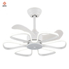Modern Home Minimalist Bedroom Remote Control 3 ABS Blades Ceiling Fan with Led Light
