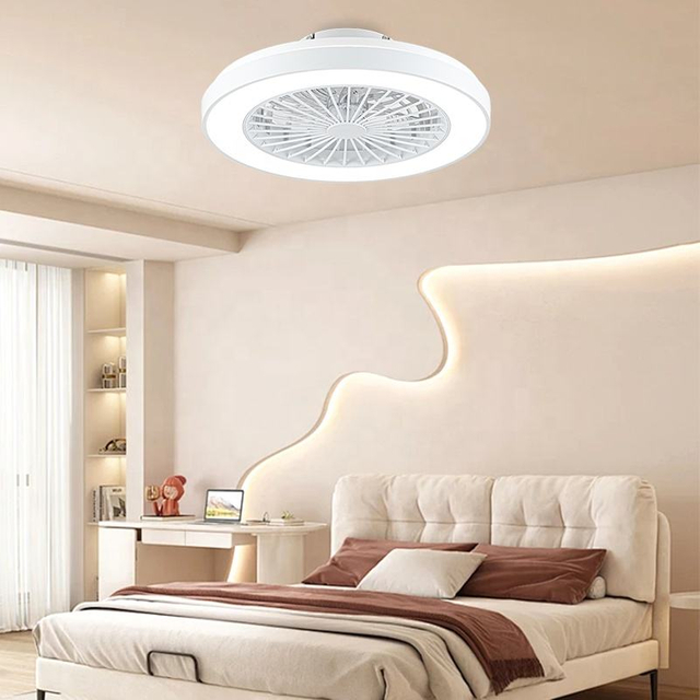 Modern Bedroom Remote Control 42inch Plastic Round Ceiling Fan Light Led Ceiling Lamp with Fan