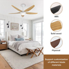 Family Room Smart Wifi 5 Blade ABS Led Bldc Ceiling Fan with Light and Remote for Decoration