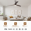 Indoor Lighting Multifunction 52inch Wood Dc Fan Ceiling Led Light Remote Control with Fan