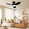 Minimalist Led Rgb 3 Color Dimmable 48inch Ceiling Fans Light With Remote Control for Home