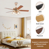 Indoor 56inch Chandelier Fan Remote Control Ceiling Fan and Light Led with Fan and bluetooth