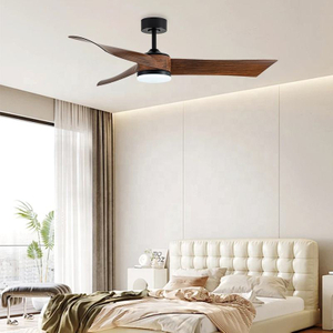 3 Blade 52inch Electric Fan Lamp Modern Smart Abs Ceiling Fan with Light Remote Control