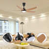Fan Lamps Manufacturers ABS 5 Blades 56inch Remote Control Controlled Ceiling Fan and Led Lights