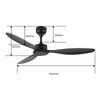 High Quality Design Black Bldc Noiseless High Speed 56 Inch Inverter Ceiling Fan with Wifi