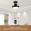 Australian Standard Smart Ac Dc Concealed Ceiling Fan Lamp Retractable Small Blades Ceiling Fan