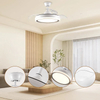 Invisible Fan Blade Energy Saing No Noise White 42 Inch Ceiling Electric Fan Light with Remote