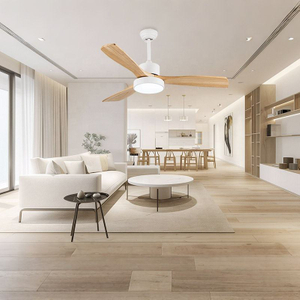 Slient Design Room 52inch Dc Ceiling Fan 3 Blades With Light a Remote Control for House