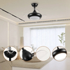 Decoration Home Living Room Dining Room Smart Remote Control Invisible Roof Fan Ceiling Lights with Lamp