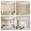 Modern 52-inch Abs Remote Control Ceiling Fan Retro Minimalist Design Electric Powered With AC Motor for Household Use