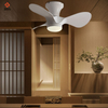 Modern Unique Living Room 24 Inch 6 Speed Black Ceiling Fan with Light Remote Control