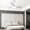2025 Morden Designer Quality White Remote Control Led Ceiling Light and Fan Combo with Abs Blade