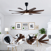 Luxury 60 Inch 8 Blades Iron Abs Modern Matt 3 Colors New Ceiling Fan Living Room Lamp With Led Light