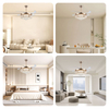 Indoor Chandelier Modern Led Crystal Ceiling Fans 42inch Remote Control Ceiling Light Source36W Motor 35W Chandelier