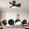 Modern 22inch Black Fan Led Light Ceiling Fans ABS 3 Blade 120v Lighting with Remote Control