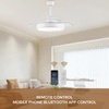 High Quality Indoor Smart Regularly Timeable White Ceiling Retractable Fans with Light Wifi