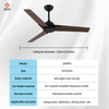 Fashion Decorative Fan Light Ceiling Dimmable Switch Ceiling Fan with Light Remote Control