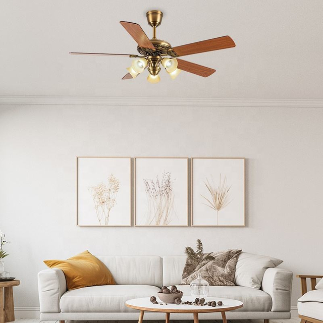 Modern Home High End Luxury Led Flower Shaped Chandelier Remote Control Ceiling Fan with Light