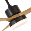 52 Inch Living Room Designer Solid Wood Blades Decorative Ceiling Fan with LED