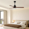 Hot Sale 1stshine Ceiling Fan Light High Speed Smart Fan 52 Inch Fan with Ceiling Light Vintage Wooden Light