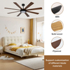 Designer Choice Luxury Large 75 Inch Smart Led Ceiling Fan with Light and Remote for Bedroom