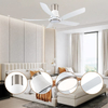 American Fan Chandelier Dining Room Fanlight Modern Living Room Household Ceiling Fan with Light Led Remote Control