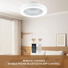 Bedroom Fashion Smart 42 Inch Round Voice Control Celling Fan Ceiling Fans with Lights Fixtures