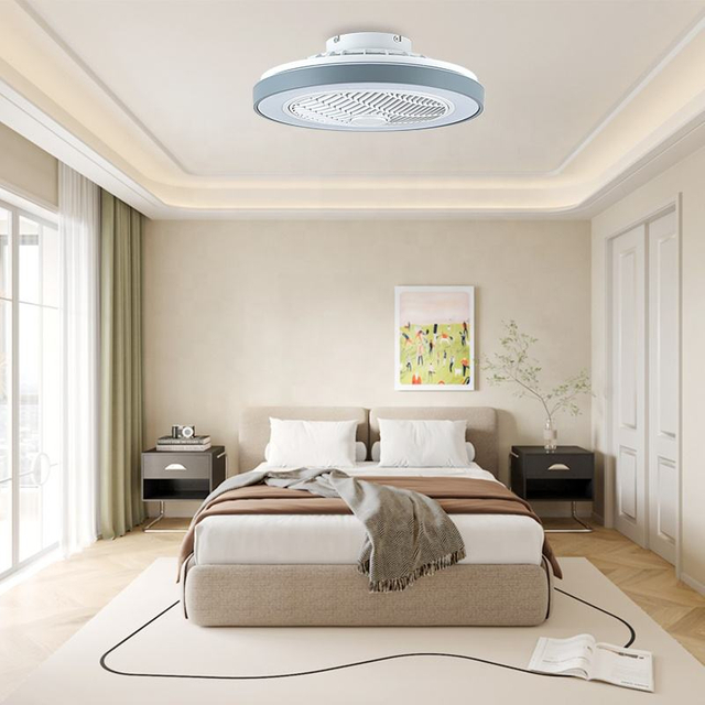 Modern White Led Ceiling 6 Speed 42"Fan Light Remote Control Lamp Indoor Bedroom Lighting Fans