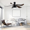 Multifunction Intelligent 52 Inch Flower Shaped Abs Led Light Fan 24W Lamps for Ceiling Fans