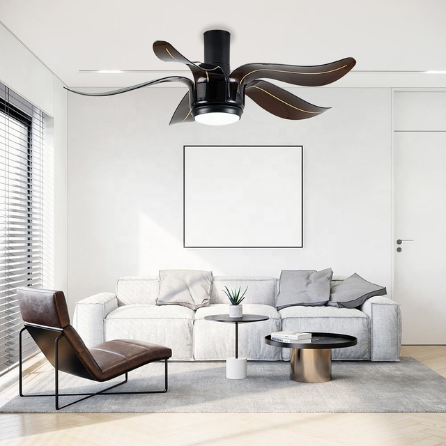 Multifunction Intelligent 52 Inch Flower Shaped Abs Led Light Fan 24W Lamps for Ceiling Fans