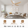 Attractive Modern 58 Inch 5 Blades Led Ceiling Fan Smart Light with 3 Color Remote Control