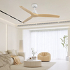 Luxury 52 Inch Solid ABS Ceiling Fan With 3 Blades Chrome Finish Light Remote Control Powered by Electricity