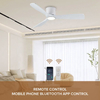 Modern Designer Study Lowes White Ceiling Fans Light Smart Remote Control Rgb Led Fan Light