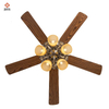 Energy Saving High Quality Antique 5 Plywood Blades LED Lighting Remote Fans Ceiling Light