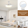 Simple Style Ceiling Fan 3 Color Light Low Noise 6 Speed Dining Room Ceiling Fan Light