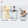 Simple Remote Control Ceiling Lamp Fan Lamp Fancy 52 Inch Led Ceiling Fan with Light
